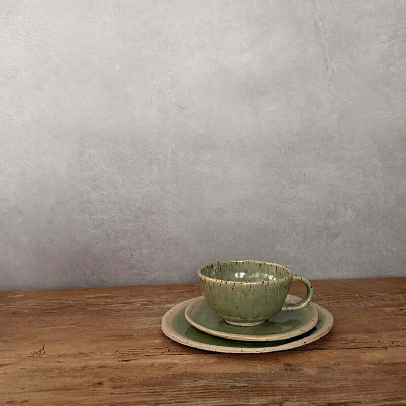 GREEN TEA Teetasse mit Tellerset - FRANZARTKERAMIK