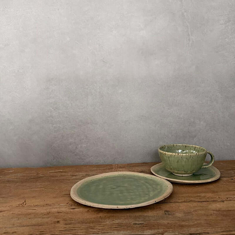 GREEN TEA Teetasse mit Tellerset - FRANZARTKERAMIK